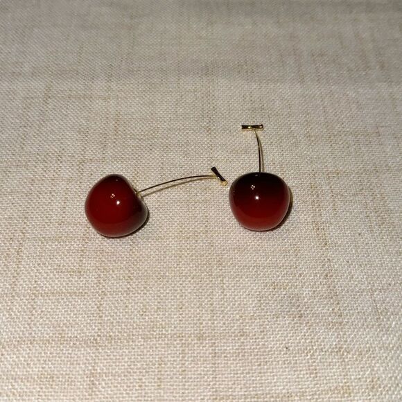 Cherry drop earrings M451 - Picture 2 of 4